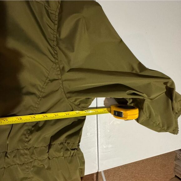 Old Navy Women’s Hooded Windbreaker Olive Green XXL Drawstring Waist Athleisure - Picture 6 of 8